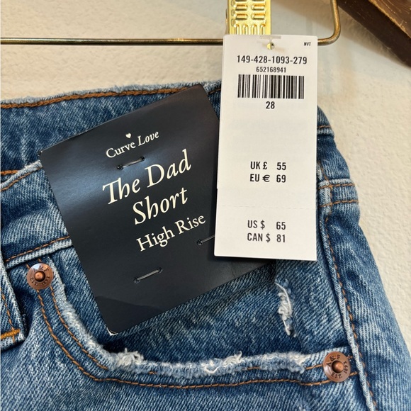 Abercrombie & Fitch Jean Shorts Curve Love Size 28/6 - Picture 2 of 4